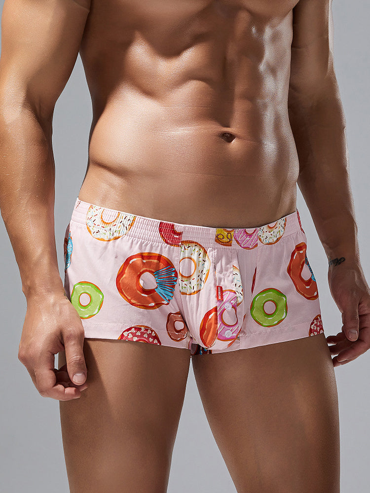 2 Pack Men's Cotton Casual Trunks Underwear