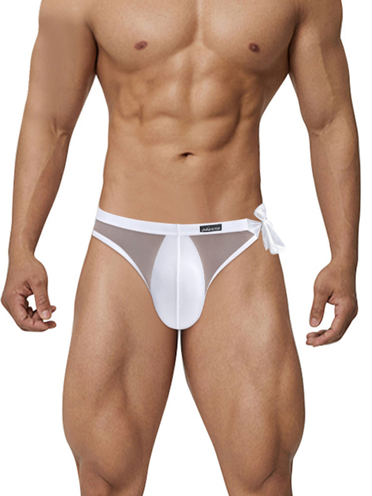 2 Pack Men's Nylon Ultra-Thin Breathable Semi-Transparent Sexy Briefs