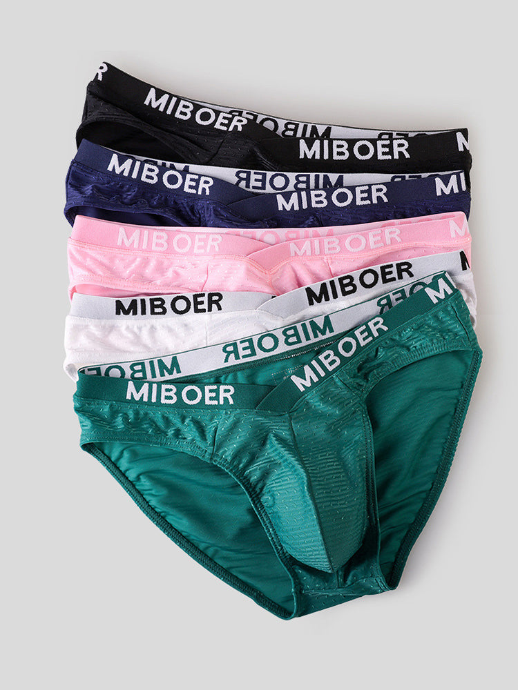 2 Pack Men's U-Pouch V-Front Low-Rise Briefs