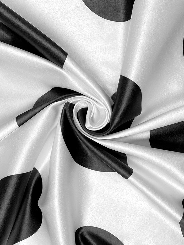 A-Line Sleeveless Polka-Dot Split-Joint Tied Waist Lapel Maxi Dresses Shirt Dress