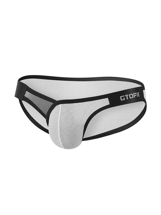 2 Pack Men's U-Pouch Sheer Mesh Briefs