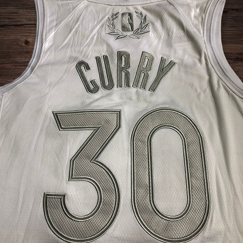 Men’s Golden State Warriors MVP #30 Curry White Jersey