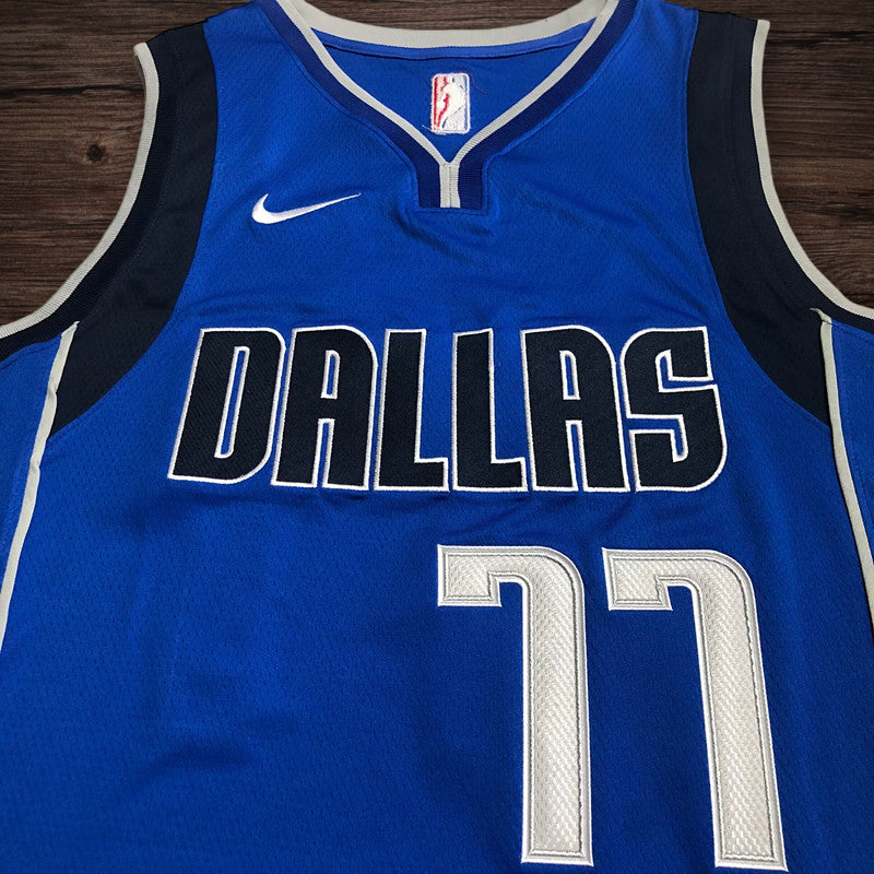 Men’s Dallas Mavericks #77 Doncic Jersey in blue