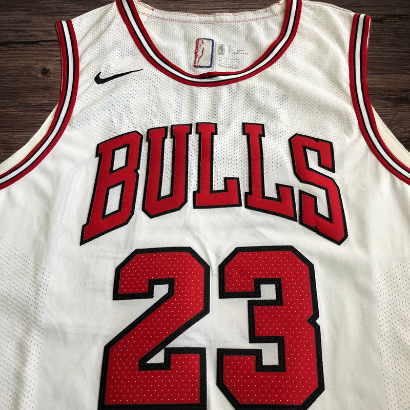 Men’s Chicago Bulls #23 Michael Jordan Player Edition White Jersey