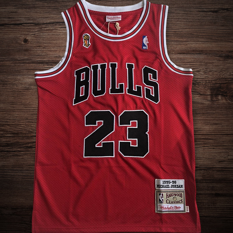 Men’s Chicago Bulls 1995-96 Champion #23 Michael Jordan Jersey