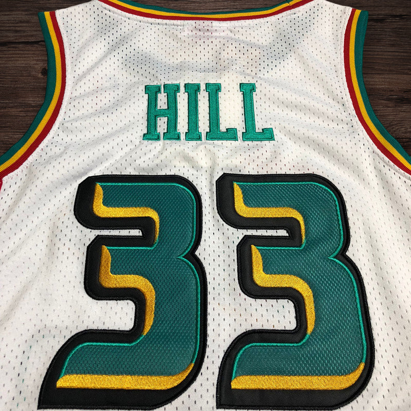 Men’s Detroit Pistons 1998-99 #33 Grant Hill Jeresy in White