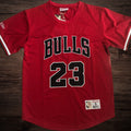 Men’s Chicago Bulls Black #23 Jordan Red Short Sleeve Jersey
