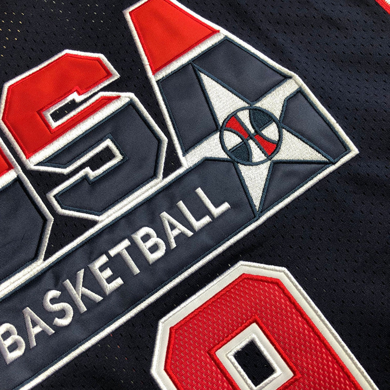 Men’s #9 Jordan USA Basketball 1992 Olympics Jersey Navy Blue