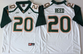 2018 Miami Hurricanes White #20 REED Stitched Jersey