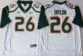 2018 Miami Hurricanes White #26 TAYLOR Stitched Jersey