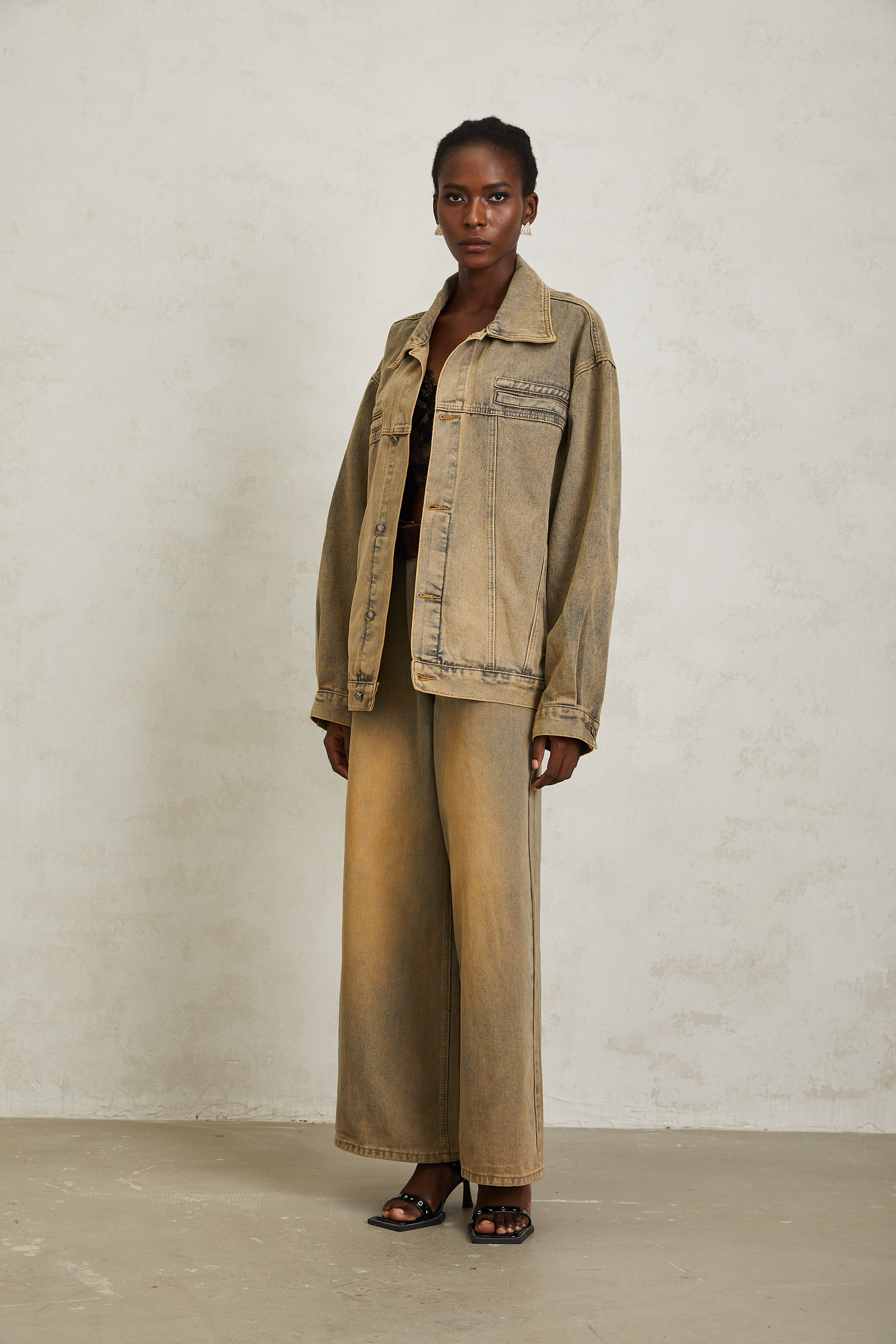 Loanne Light Blue Faded Denim Jacket