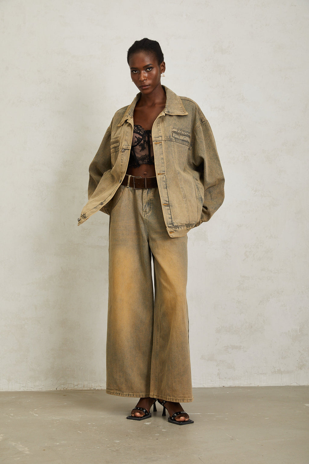 Loanne Light Blue Faded Denim Jacket