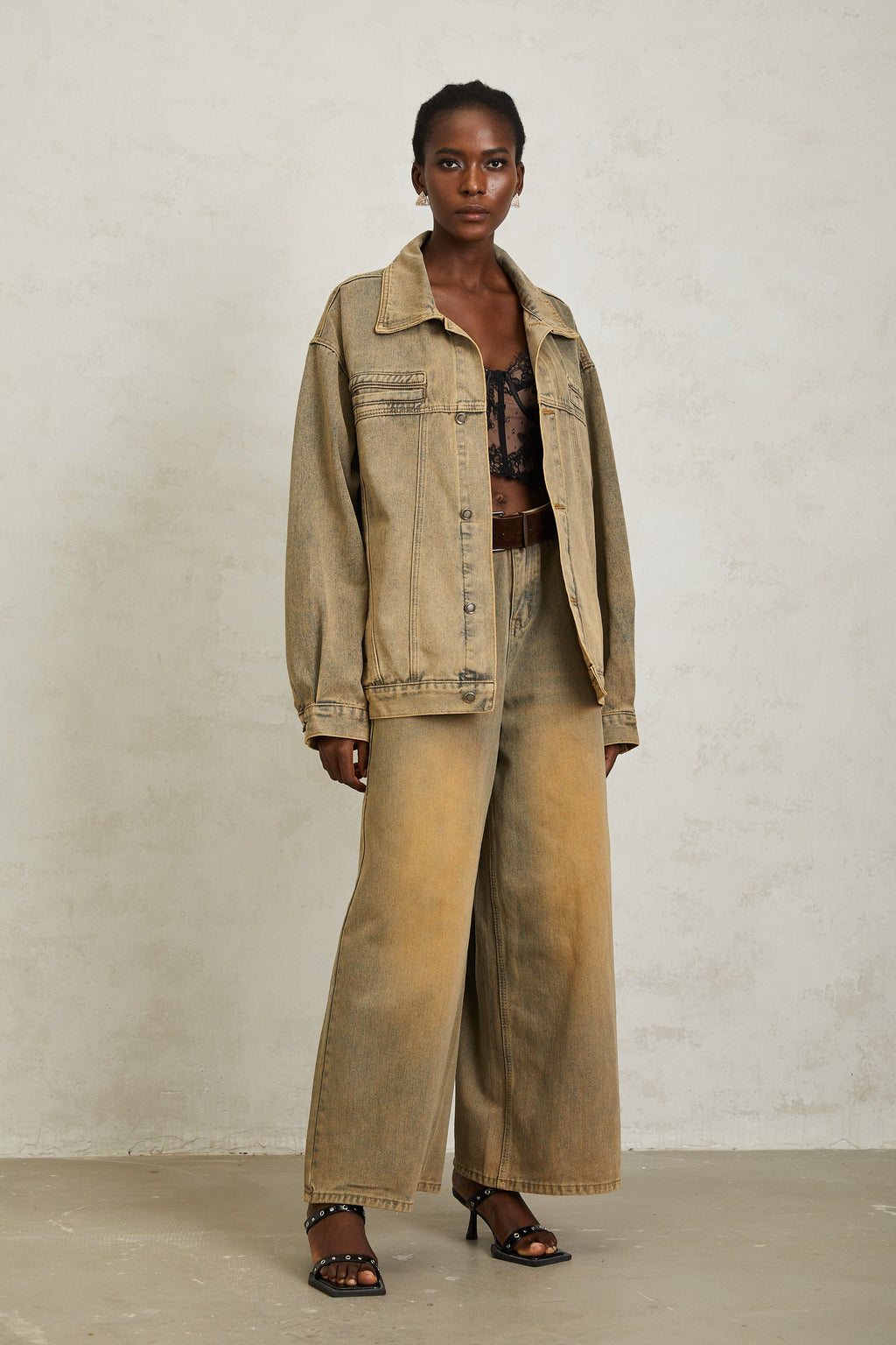 Loanne Light Blue Faded Denim Jacket