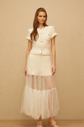 Raphaëlle Cream White Tweed Matching Set
