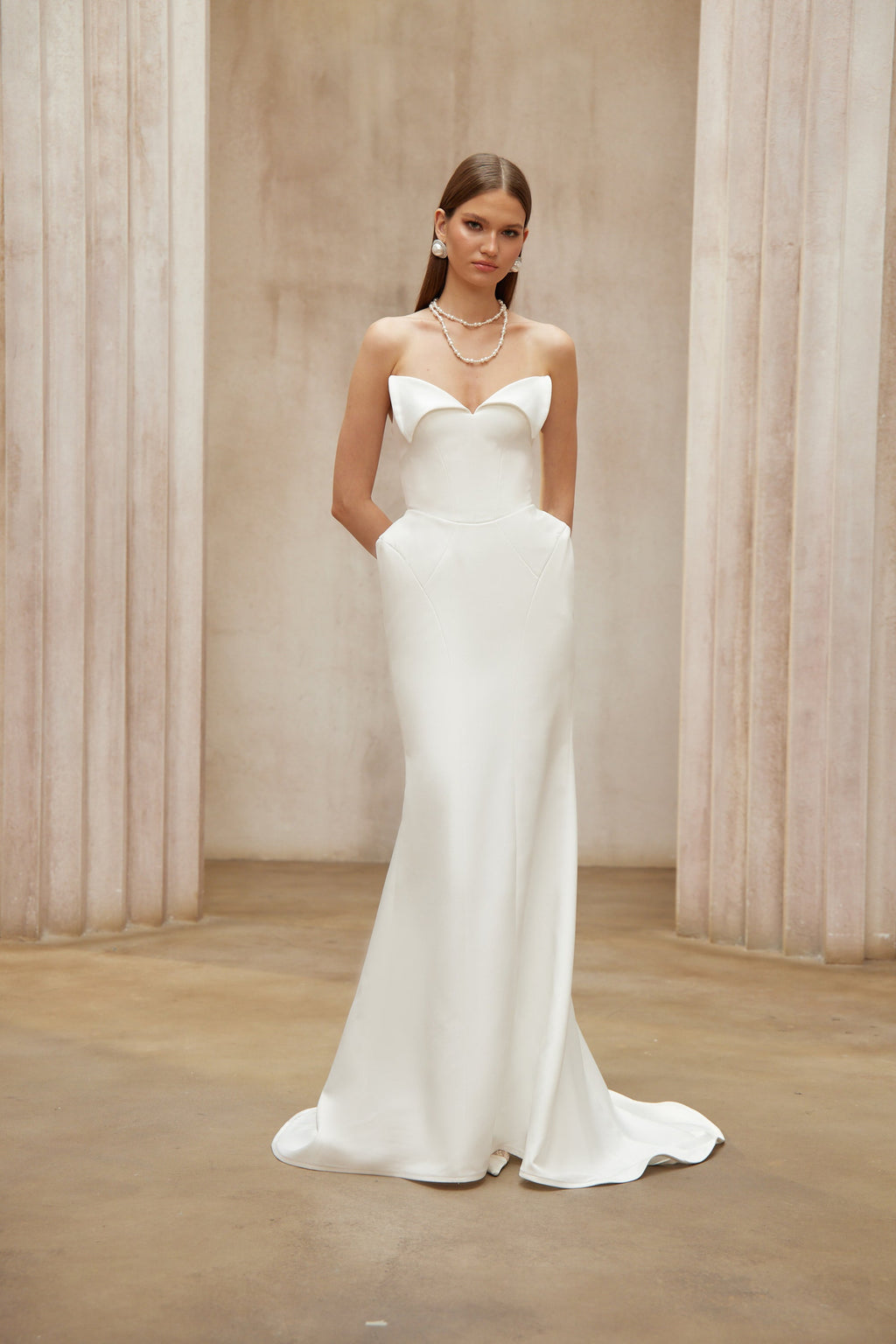 Alba White Barrel Waist Corset Maxi Dress