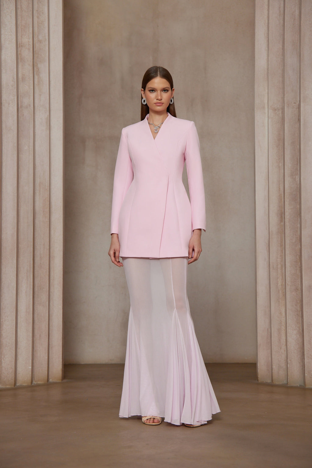 Enora Barrel Design Jacket & Skirt Set