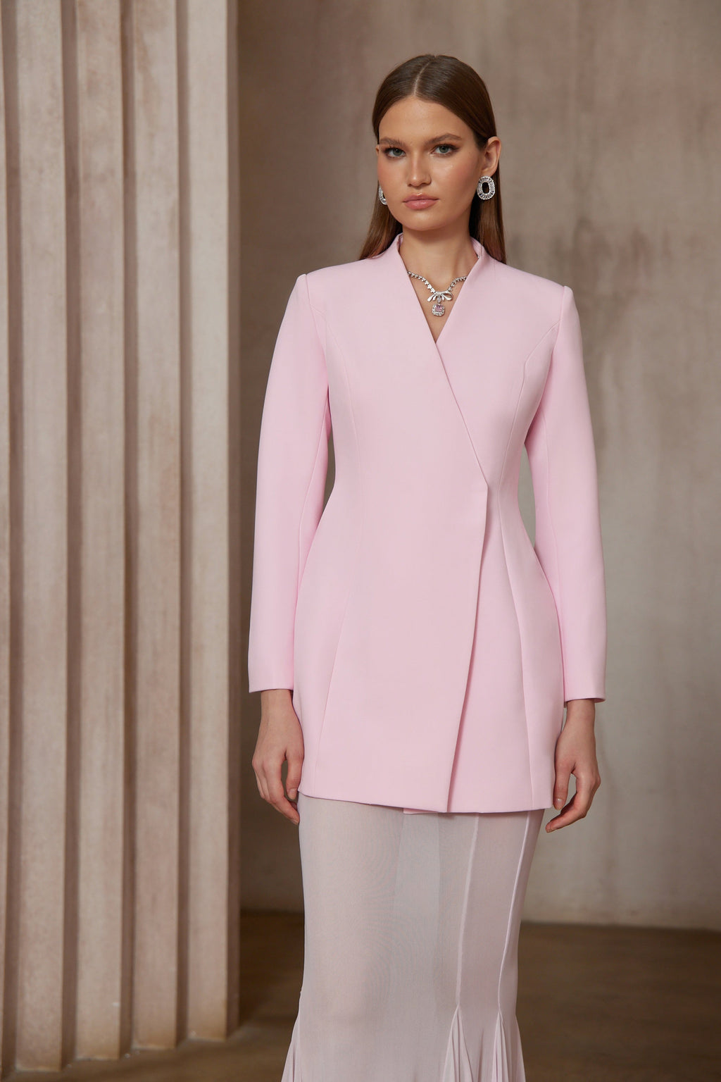 Enora Barrel Design Jacket & Skirt Set
