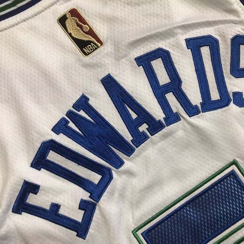 Men’s Minnesota Timberwolves #5 Edwards White Jersey