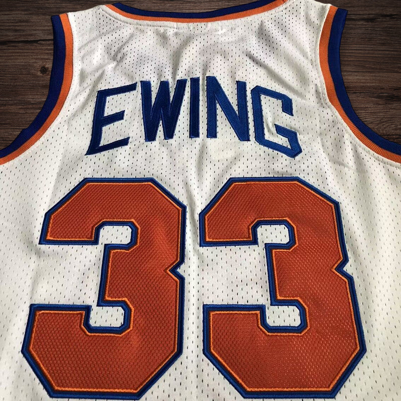 Men’s 1985-86 New York Knicks #33 Ewing Jersey in white