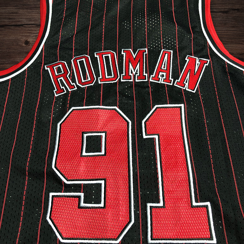 Men’s Chicago Bulls 1996-97 #91 Dennis Rodman Jersey