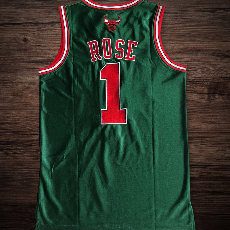Men’s Chicago Bulls 2008-09 #1 Derrick Rose Jersey Green