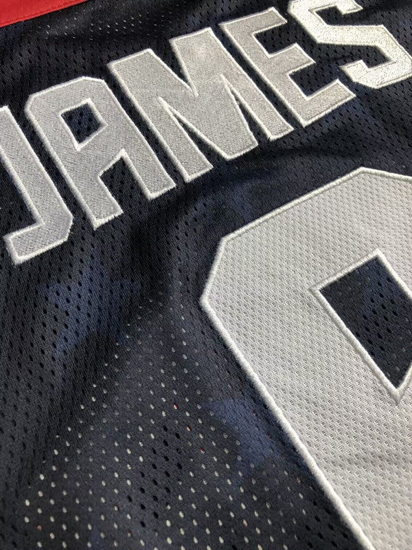 Men’s #6 James USA Basketball Jersey Navy Blue