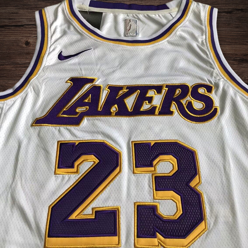 Men’s Los Angeles Lakers #23 James white jersey