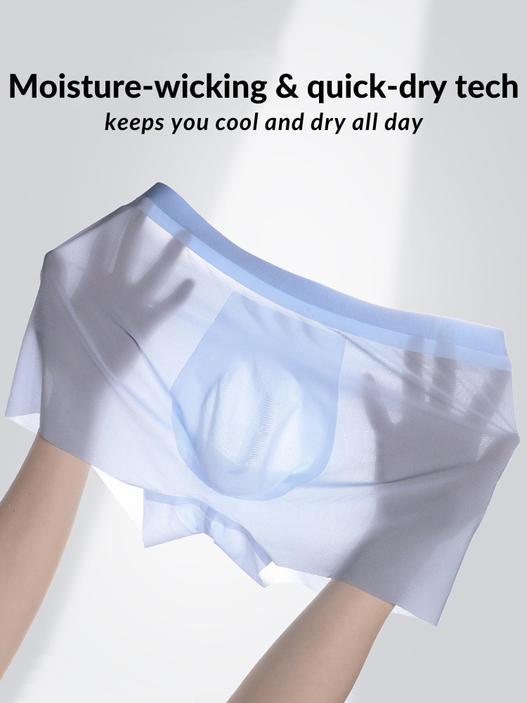 2 Pack Men's Ultra-Thin Seamless Trunks