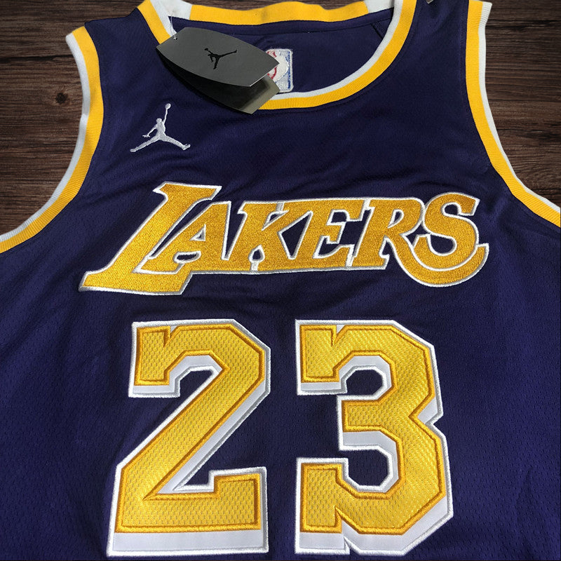 Men’s Los Angeles Lakers #23 Lebron James Retro Jersey in purple