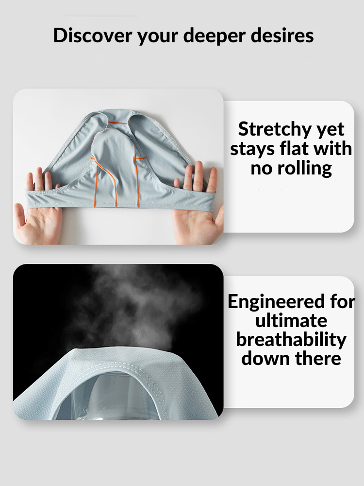 3 Pack Men's U-Pouch Ice Silk Briefs