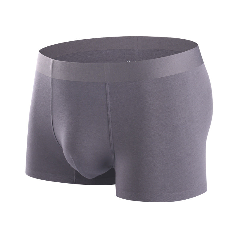 Comfy Plain Modal Boxer Briefs Cozy Underwear for Men