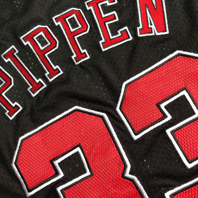 Men’s Chicago Bulls 1997-98 Finals #33 Scottie Pippen Jersey Black