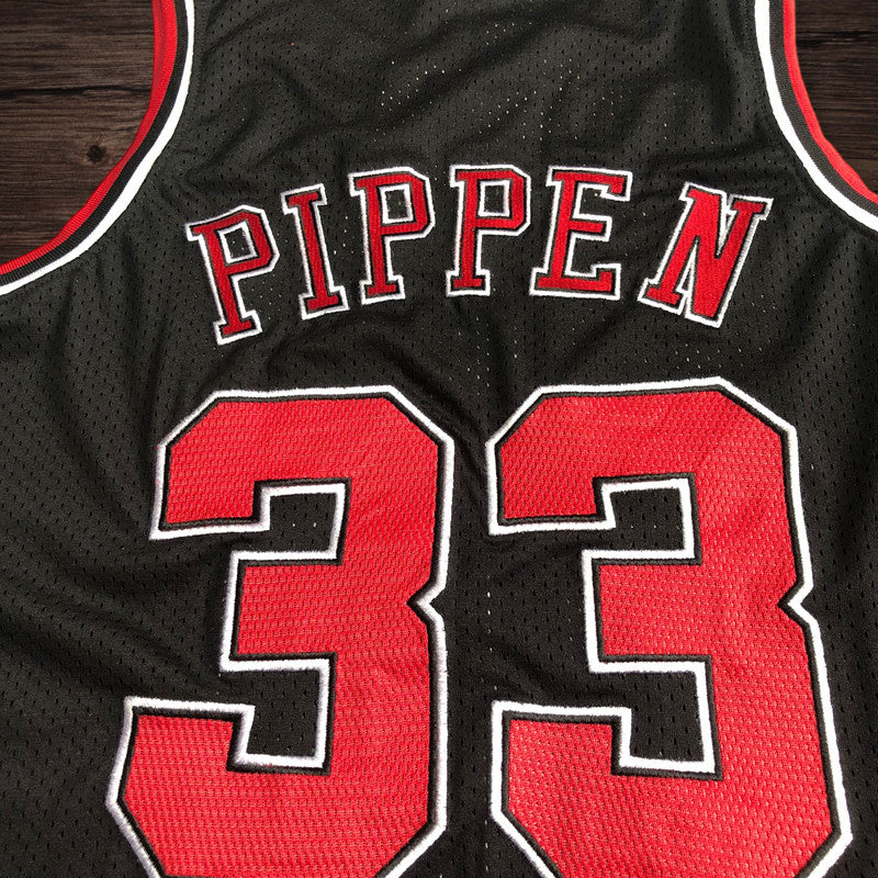 Men’s Chicago Bulls 1997-98 Finals #33 Scottie Pippen Jersey Black