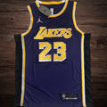 Men’s Los Angeles Lakers #23 Lebron James Retro Jersey in purple