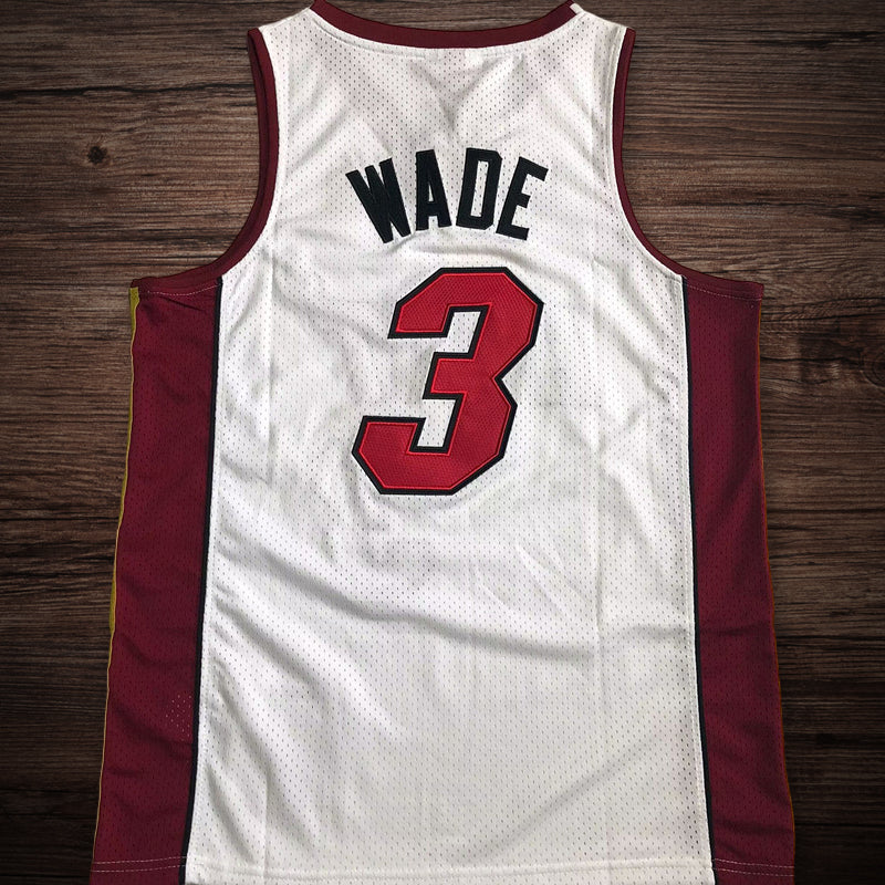 Men’s Heat 2005-06 #3 WADE White Jersey