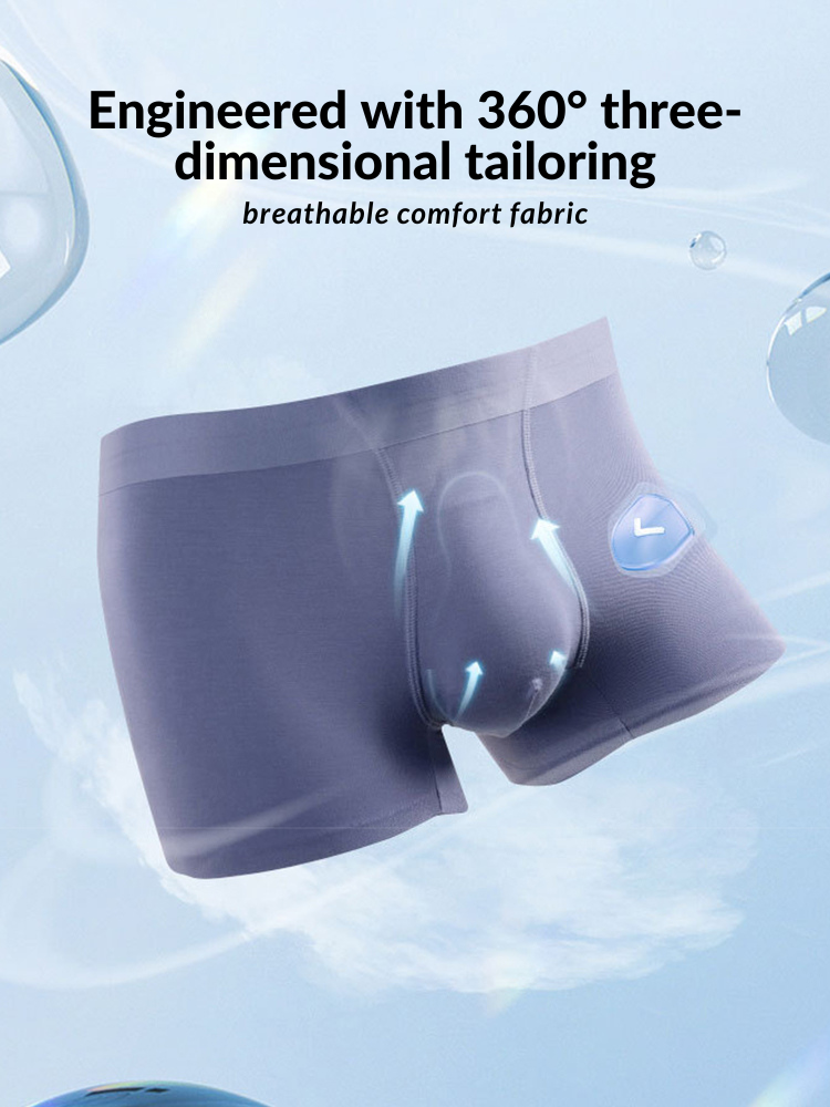 2 Pack Men's Large Pouch Antibacterial Boxer Briefs