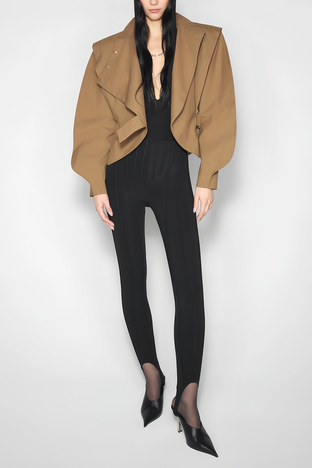 Mavis Brown Wrap Structured Jacket