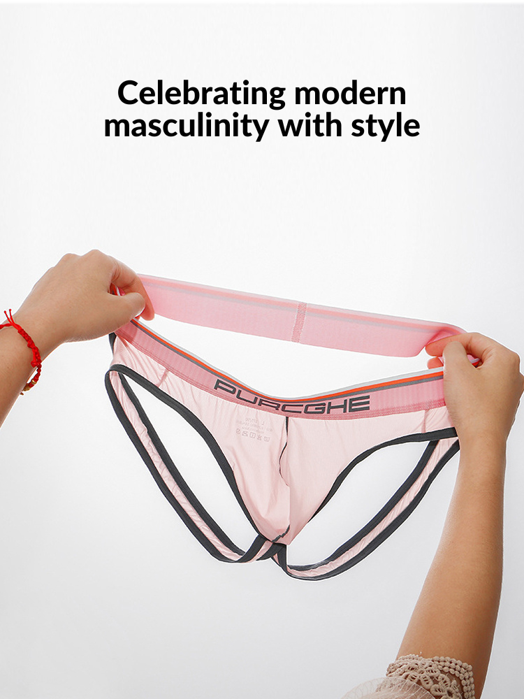 3 Pack Men's Low-Rise Ice Silk Jockstrap