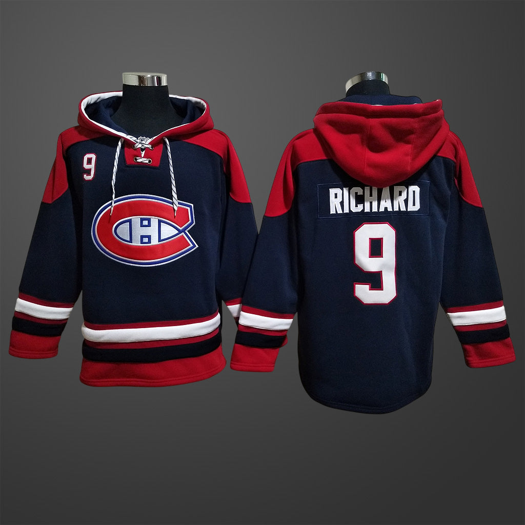 Men’s Montreal Canadiens #9 RICHARD All Stitched Hoodie