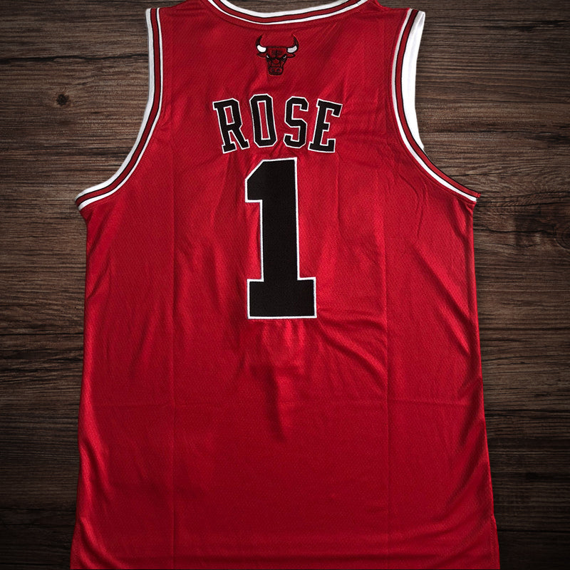 Men’s Chicago Bulls #1 Derrick Rose Jersey Red