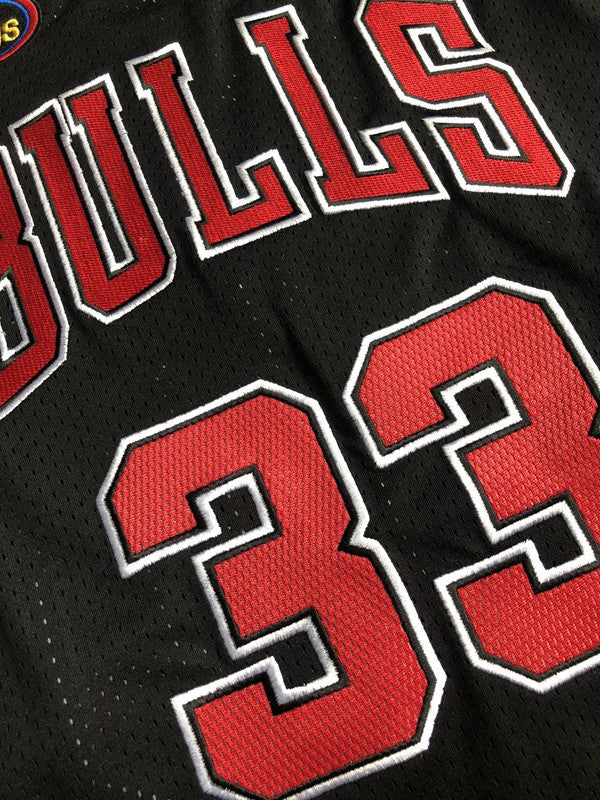 Men’s Chicago Bulls 1997-98 Finals #33 Scottie Pippen Jersey Black