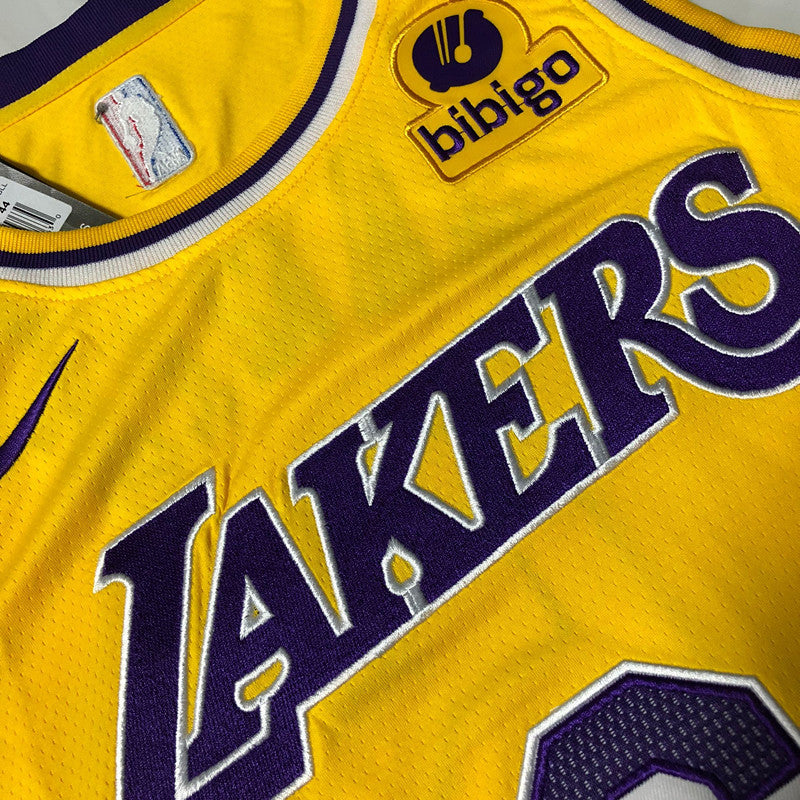 Men’s Los Angeles Lakers #6 James Jersey Yellow