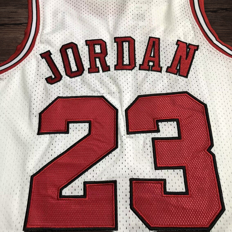 Men’s Chicago Bulls 1997-98 Finals #23 Michael Jordan Jersey White