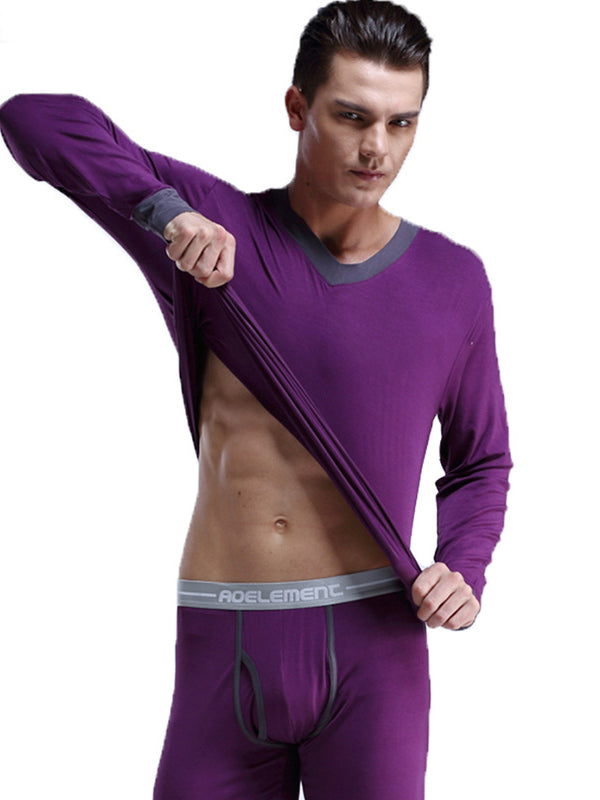 Mens Base Layers V-Neck Thermal Shirt