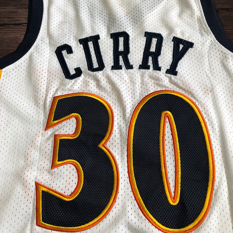 Men’s Golden State Warriors 2009-10 #30 Stephen Curry Jersey in White
