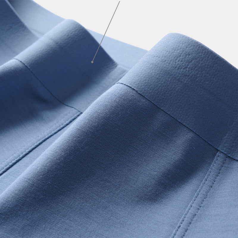 Comfy Plain Modal Boxer Briefs Cozy Underwear for Men