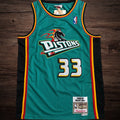 Men’s Detroit Pistons 1998-99 #33 Grant Hill Jeresy