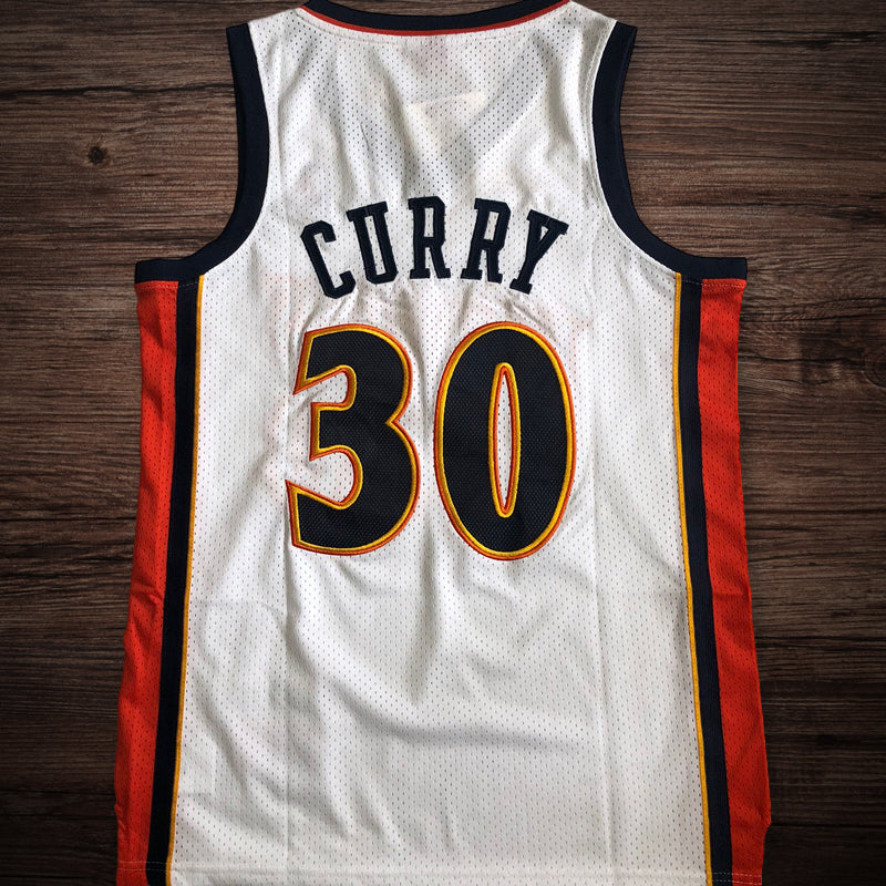 Men’s Golden State Warriors 2009-10 #30 Stephen Curry Jersey in White