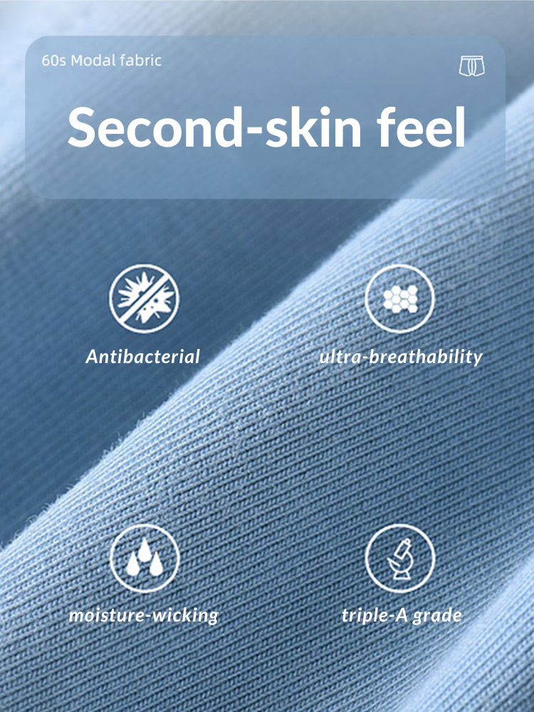 2 Pack Men's Large Pouch Antibacterial Boxer Briefs