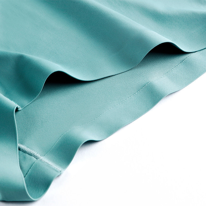 4 Pcs Seamless Ice Silk Solid Men's Boxer Briefs Set